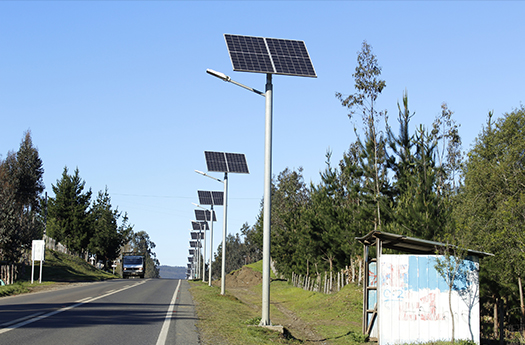 Projek lampu jalan suria Split untuk Roadway di afrika selatan