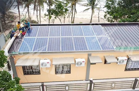 Sistem suria luar grid Resort pantai untuk filipina