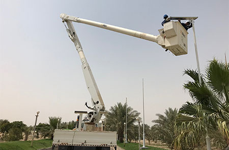 Arab Saudi 50 Watt projek lampu jalan suria bersepadu