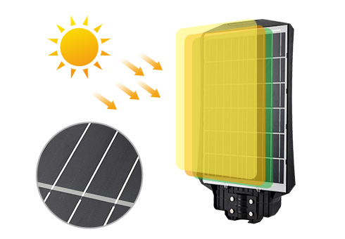 Menggunakan panel solar penukaran yang tinggi, kecekapan penukaran panel solar setinggi 22%, yang boleh menjamin penggunaan elektrik harian.
