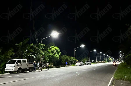 300set projek lampu jalan suria SLZ di filipina