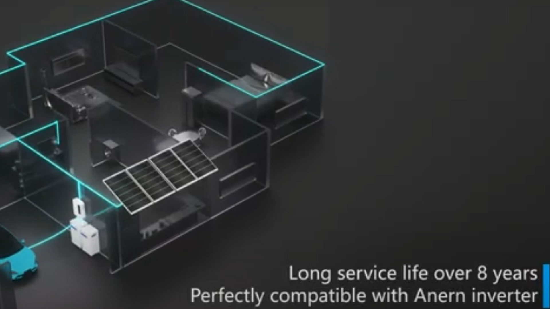 100Ah 200Ah 300Ah 25.6V 51.2V dinding dipasang LiFePO4 bateri litium Solar (AN-NPRO)