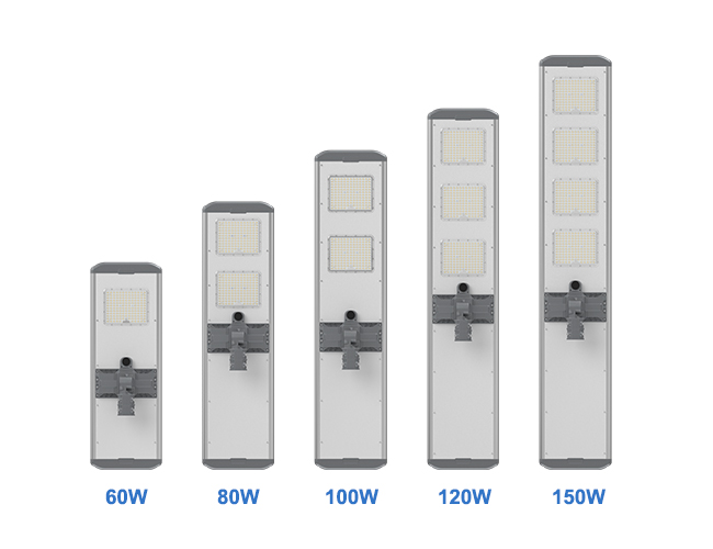 Lampu jalan suria bersepadu boleh laras
